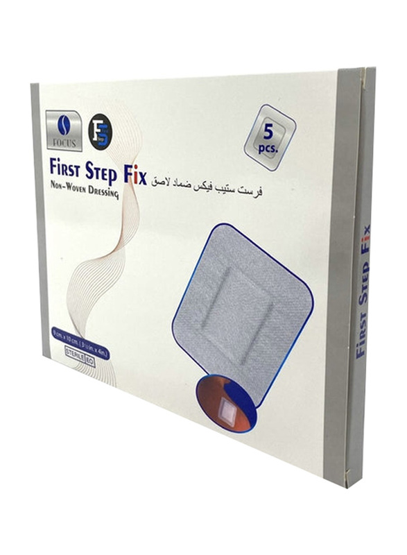 First Step Fix 9x10 Waterproof Bandage, 5 Pieces, White