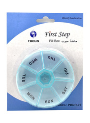 First Step Round Weekly Pill Box, Blue