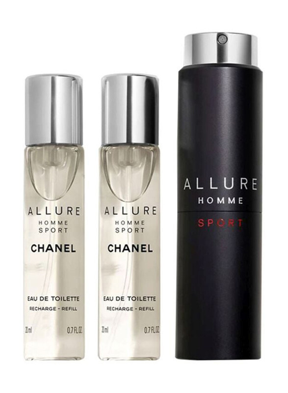 

Chanel 3-Piece Allure Sport Perfume Set for Men, Allure Homme Sport 20ml x 3 EDT Perfume