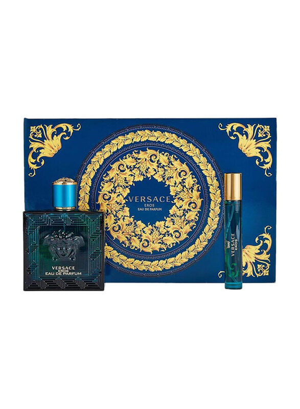 

Versace 2-Piece Eros EDP Perfume Perfume Set for Men, 100ml EDP Perfume, 10ml Travel Spray