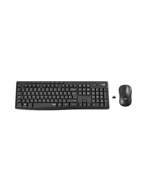 

Logitech MK295 Silent Wireless Arabic Keyboard and Mouse Combo, Black