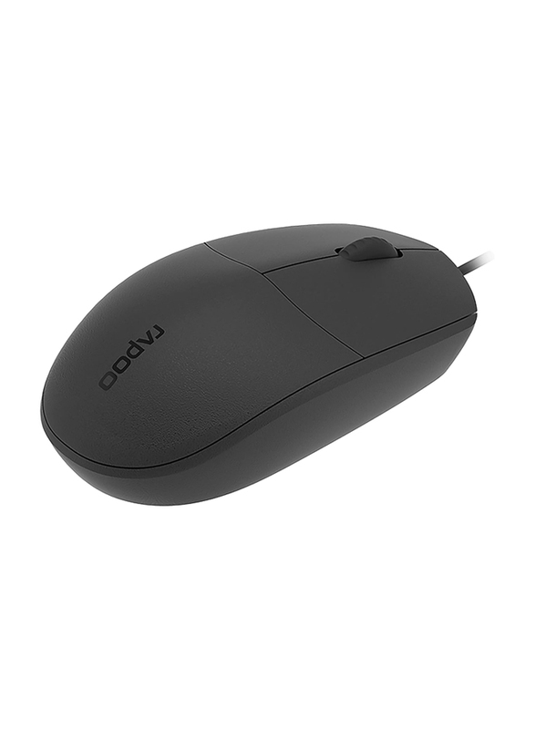 

Rapoo N200 Wired Optical Silent Mouse, Black