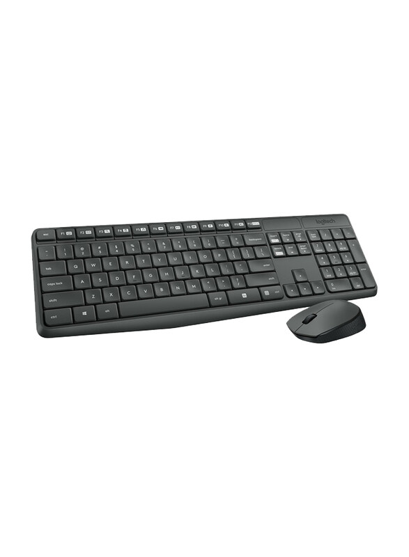 

Logitech MK235 Wireless Arabic/English Layout Keyboard and Mouse Combo, Black