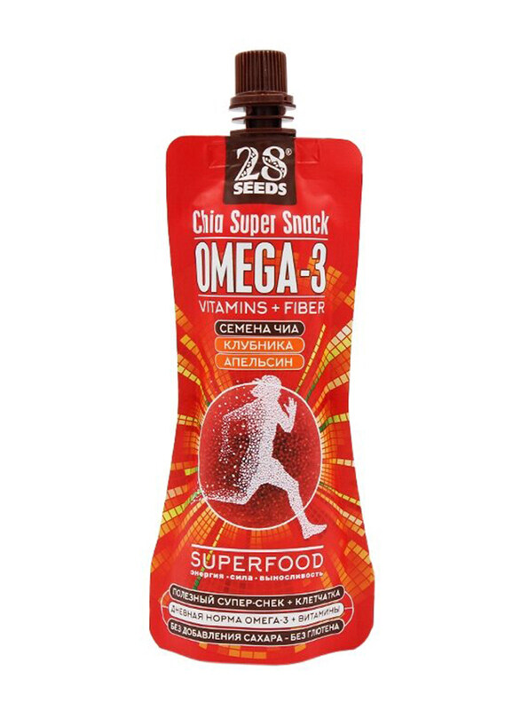 

28 Seeds Super Snack with Chia Seeds, 150ml, Strawberry & Orange, 3 Pieces