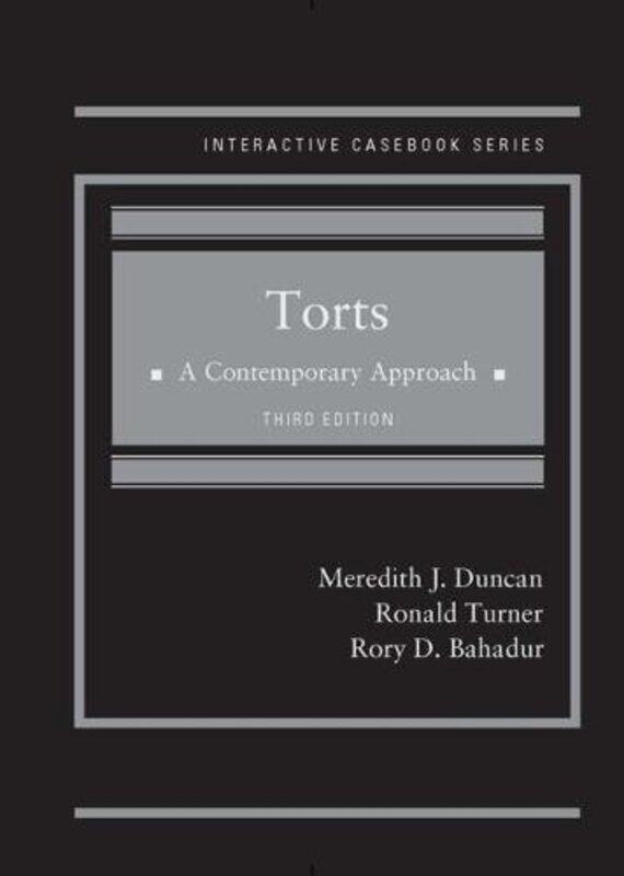 

Torts, A Contemporary Approach - CasebookPlus