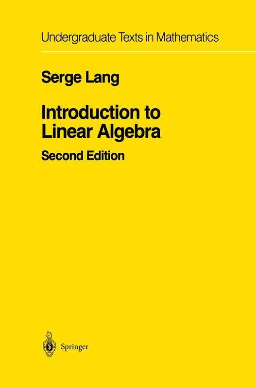 

Springer Introduction to Linear Algebra