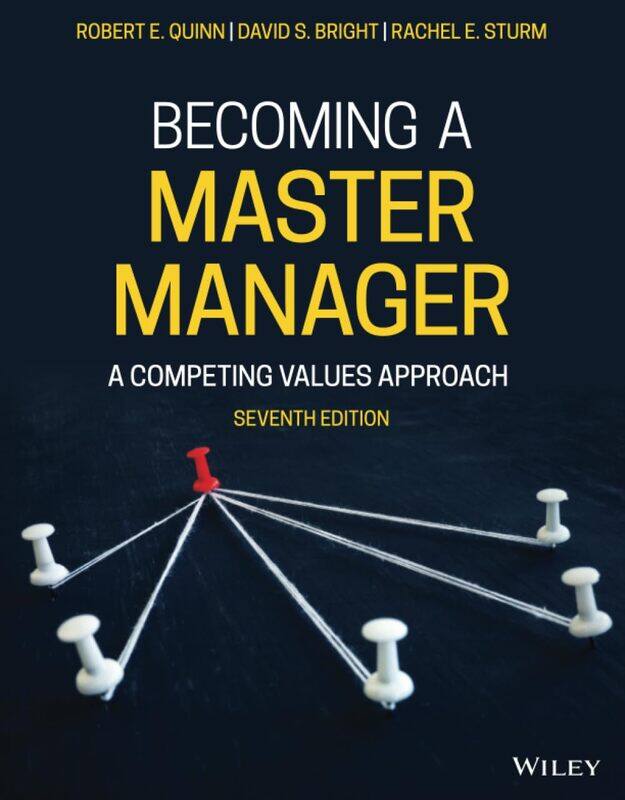

Becoming a Master Manager: A Competing Values Approach