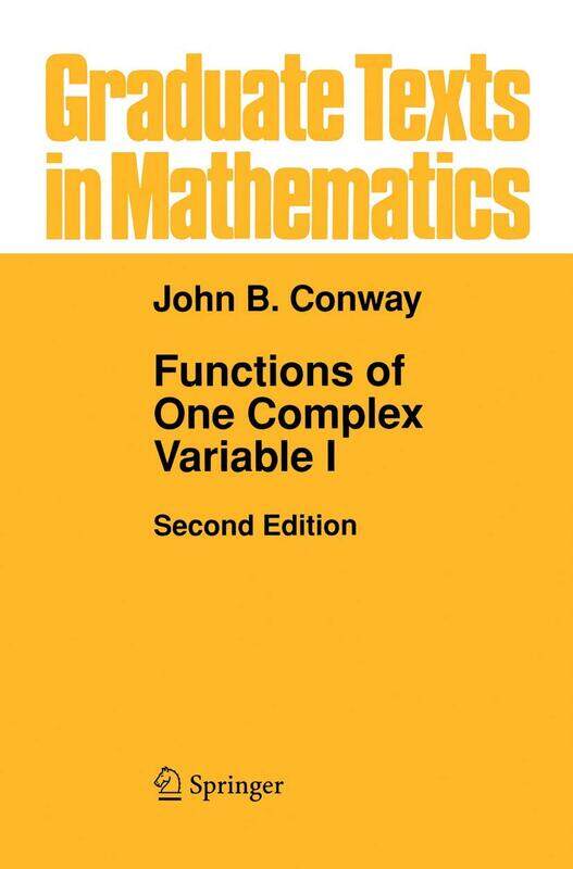 

Functions of One Complex Variable I