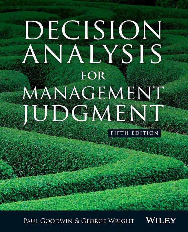 

Decision Analysis for Management Judgment