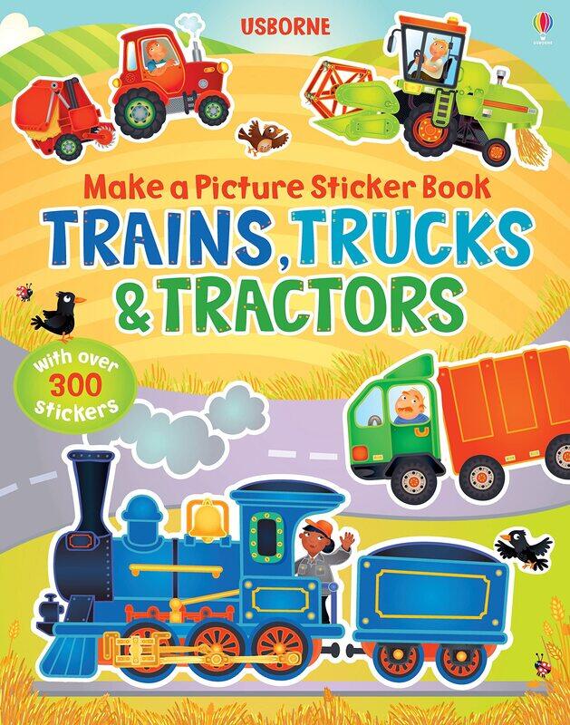 

Make a Picture Sticker Book Trains, Trucks & Tractors