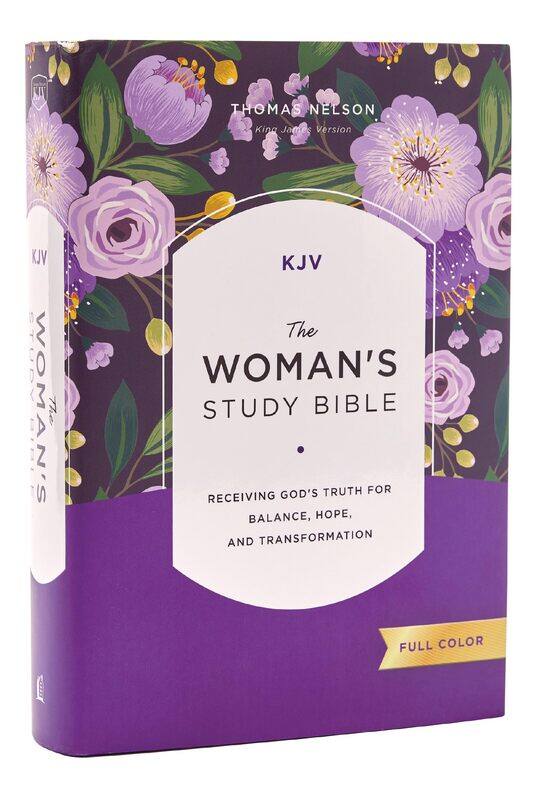 

KJV, The Woman's Study Bible, Hardcover, Red Letter, Full-Color Edition, Comfort Print: Receiving God's Truth for Balance, Hope, and Transformation