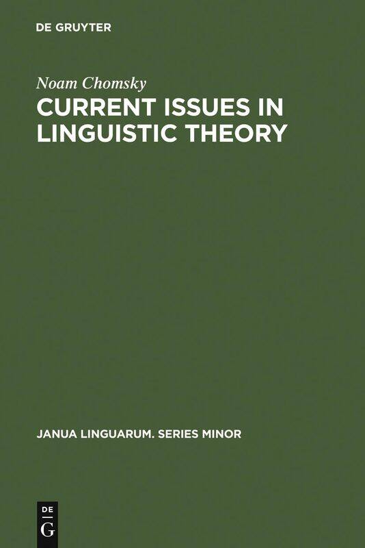 

Current Issues in Linguistic Theory