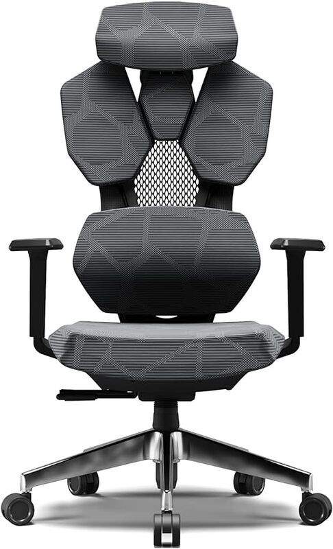 AFTERWORK Astron Premium Ergonomic Gaming Chair with Multi-Functional Mechanism, Headphone Hanger, Carbon Fiber Textured Frame and Adaptive Shoulder & Lumber Support (Black)