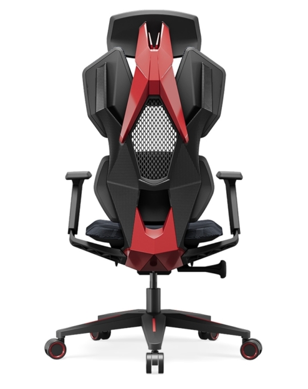 Astron Gaming Chair - Premium Ergonomic Gaming Chair with Multi-Functional Mechanism, Headphone Hanger, Carbon Fiber Textured Frame and Adaptive Shoulder & Lumber Support (Red)