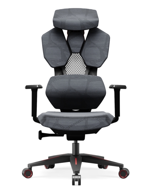 Astron Gaming Chair - Premium Ergonomic Gaming Chair with Multi-Functional Mechanism, Headphone Hanger, Carbon Fiber Textured Frame and Adaptive Shoulder & Lumber Support (Red)