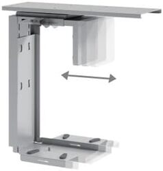 WORKSPACE Adjustable Under-Desk CPU Holder with 360 Degree Swivel (White)