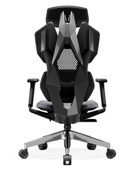 Astron Gaming Chair - Premium Ergonomic Gaming Chair with Multi-Functional Mechanism, Headphone Hanger, Carbon Fiber Textured Frame and Adaptive Shoulder & Lumber Support (Chrome)