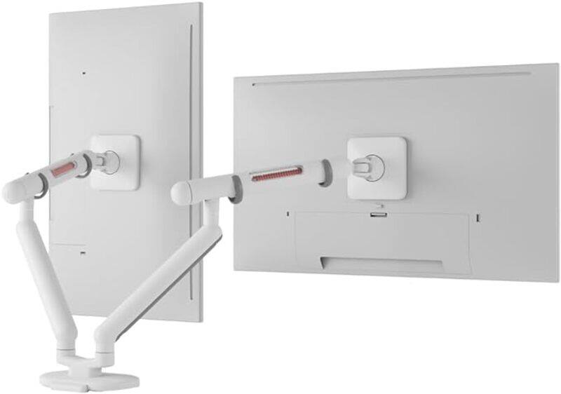 

AFTERWORK Saber Gaming Dual Monitor Arm Mount , 21" Extension, VESA 75mm/100mm, 18"-28" Monitor Compatibility 9.1kg Weight-Bearing Capacity, Inspired