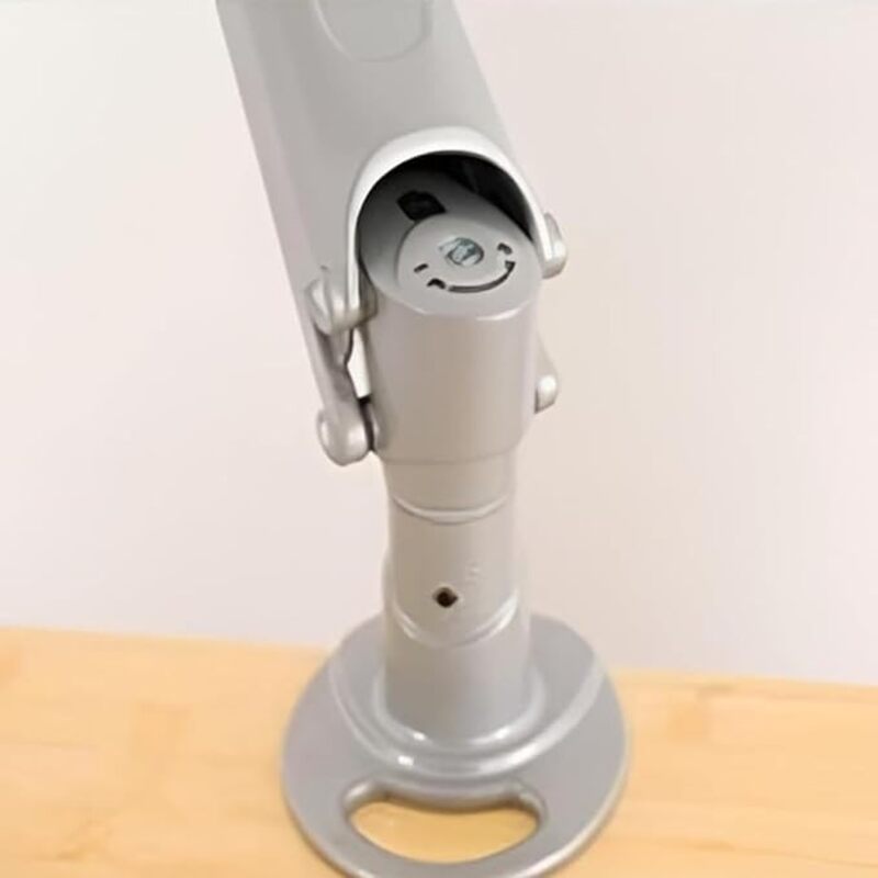 WORKSPACE Dual Arm Monitor Mount Fingertip-Adjustable, Pneumatic Gas Cylinder, Cable Management, 360° Swivel, 21" Extension, VESA 75mm/100mm, 18"-28" Monitor Compatibility (White)