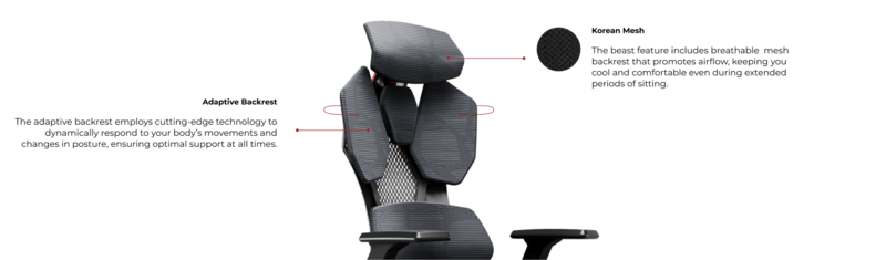 Astron Gaming Chair - Premium Ergonomic Gaming Chair with Multi-Functional Mechanism, Headphone Hanger, Carbon Fiber Textured Frame and Adaptive Shoulder & Lumber Support (Red)