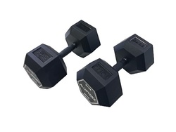 Liftdex Hexagon Shape Dumbbells Set of 2 for Home & Gym with Rubber Handle 30.0 Kgs Each