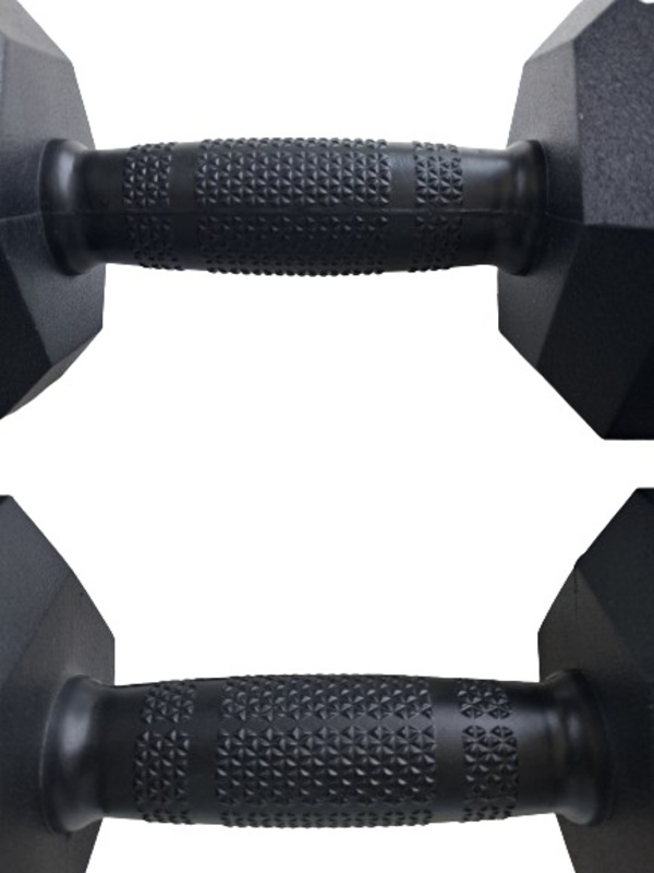 Liftdex Hexagon Shape Dumbbells Set of 2 for Home & Gym with Rubber Handle 2.5 Kgs Each