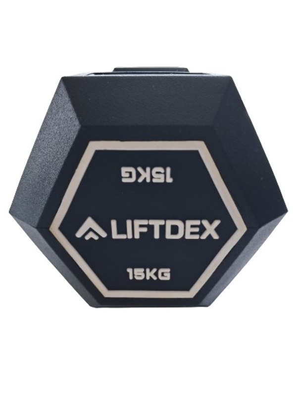 Liftdex Hexagon Shape Dumbbells Set of 2 for Home & Gym with Rubber Handle 5.0 Kgs Each