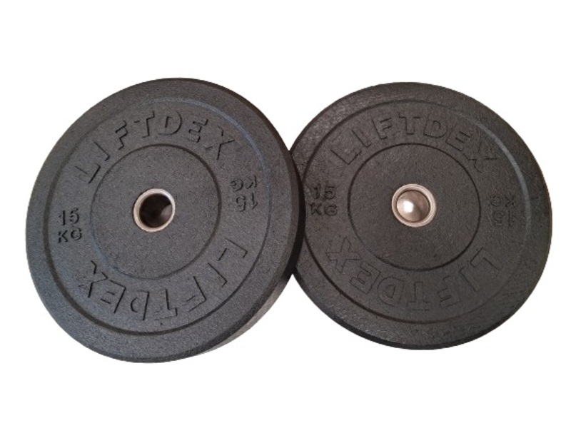 Liftdex Hi-Temp Rubber Weight Plates Set of 2 Black - 25 Kgs Each