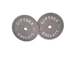 Liftdex 3D Rubber Bumper Weight Plates Set of 2 Yellow - 15 Kgs Each