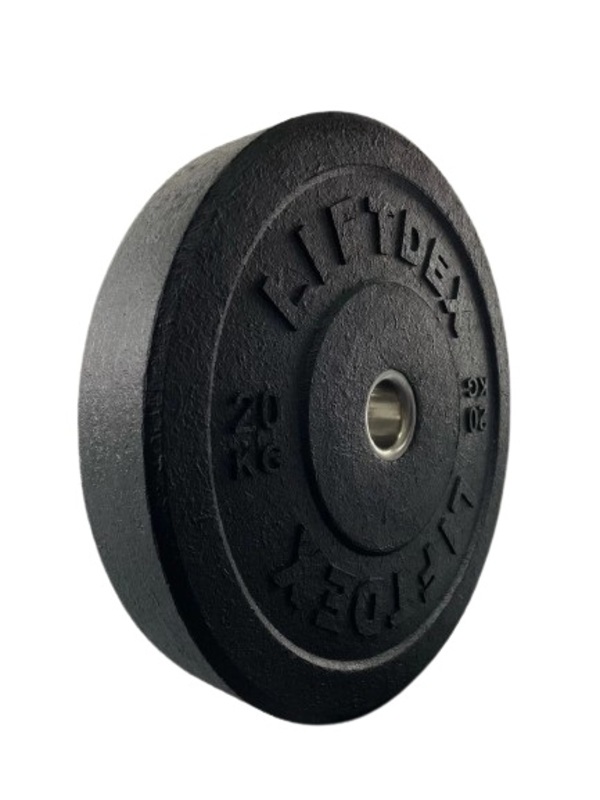 Liftdex Hi-Temp Rubber Weight Plates Set of 2 Black - 10 Kgs Each