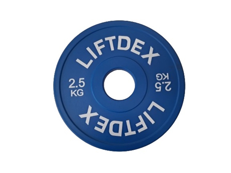 Liftdex 3D Fractional Rubber Bumper Weight Plates White - 5 Kgs Each