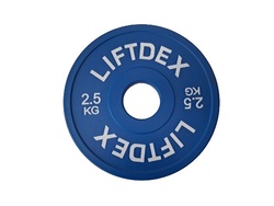 Liftdex 3D Fractional Rubber Bumper Weight Plates White - 5 Kgs Each