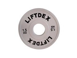 Liftdex 3D Fractional Rubber Bumper Weight Plates White - 1.50 Kgs Each