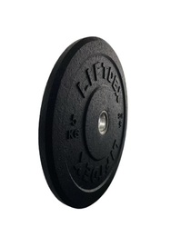 Liftdex Hi-Temp Rubber Weight Plates Set of 2 Black - 10 Kgs Each