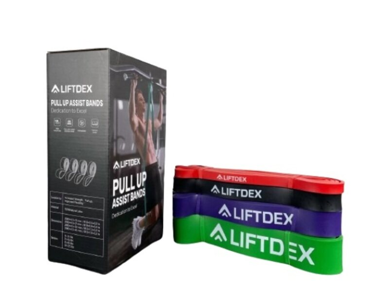

Liftdex Resistance Band Colourful Pull Up Assist Band - Set of 4