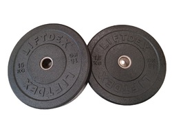 Liftdex Hi-Temp Rubber Weight Plates Set of 2 Black - 15 Kgs Each