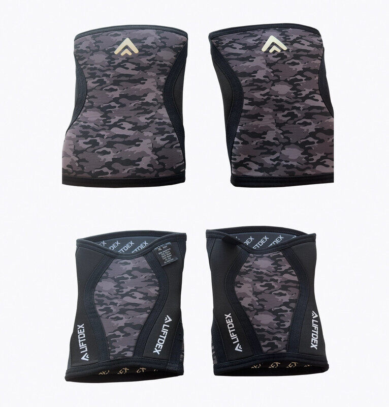 

Liftdex Neoprene 5MM Knee Sleeves Pair, Breathable Knee Protector for Weight Lifting, Gym or Workout - Camo - Medium