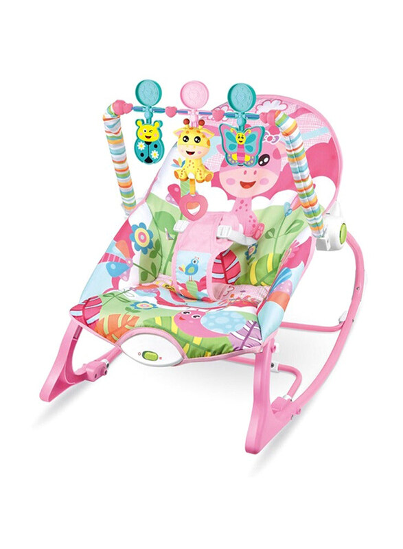 

Tiibaby Infant to Toddler Rocker with Music & Vibration, Multicolour