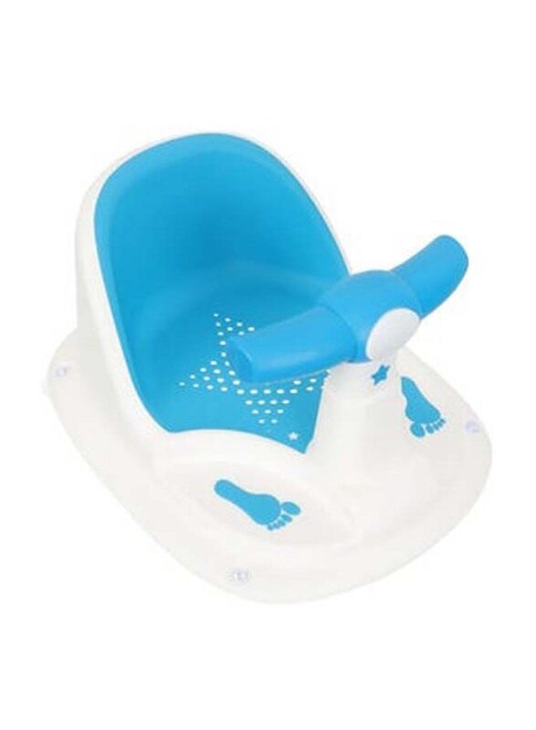 

Generic Non-Slip Soft Baby Bath Chair for Infants, Suitable from 6 Months, Blue/White