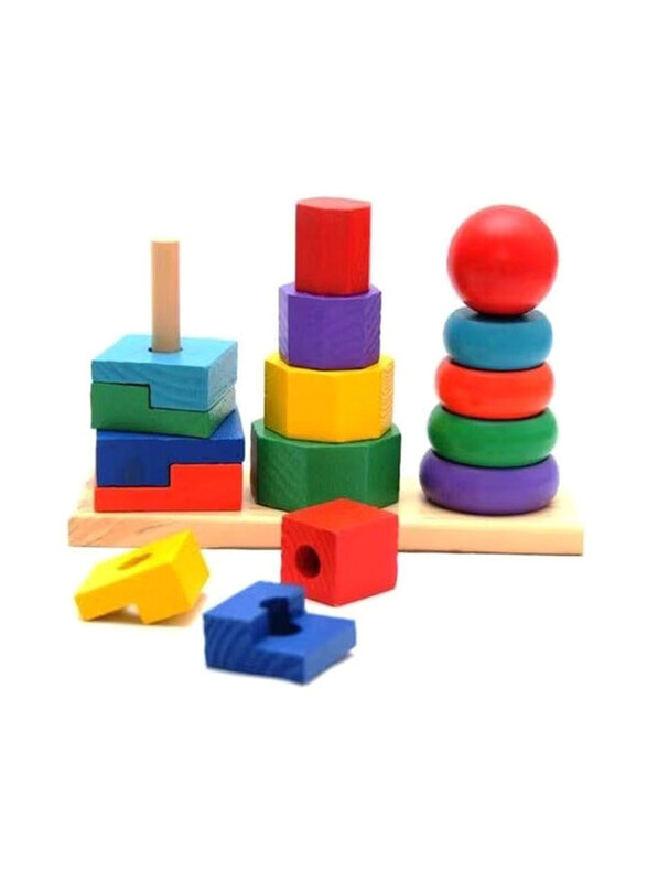 

Generic Tower Shape Educational Wooden Toy Set, Ages 3+