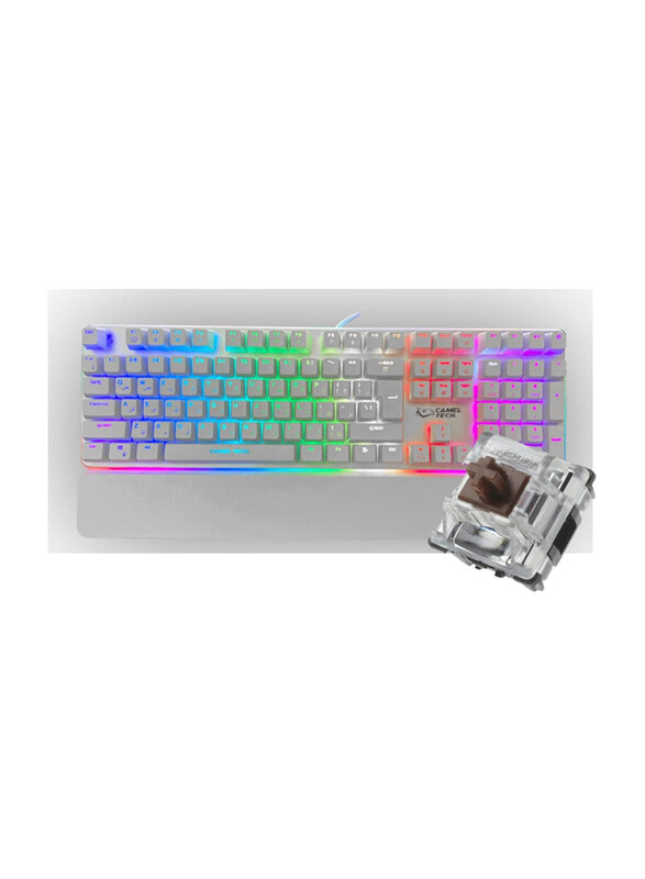 

Camel Tech CT-108 Wired Sahara RGB Mechanical Arabic/English Keyboard, Gateron Blue