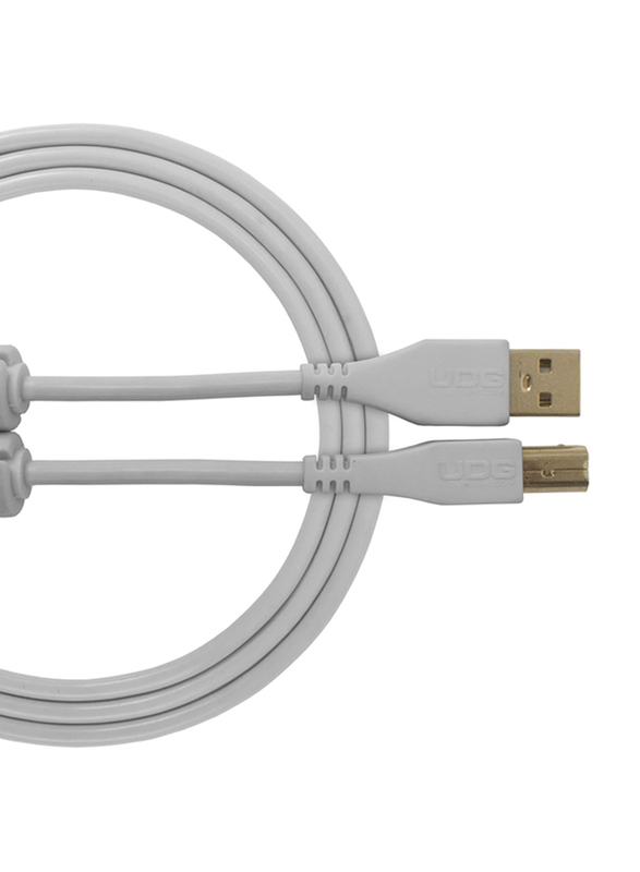 Ultimate Dj Gear 2-Meter High-speed Audio Optimized Cable USB 2.0 (A-B), USB 2.0 A-Male to B-Male Cable, U95002WH, White