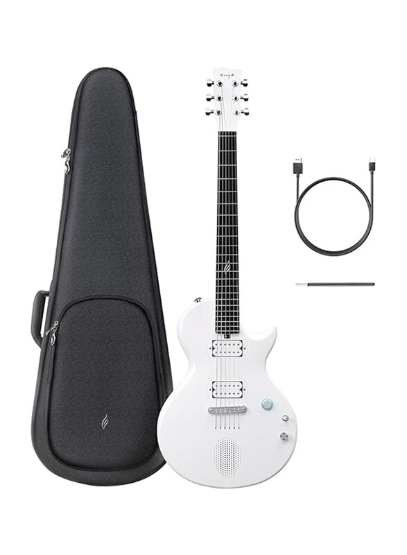 

Enya Nova Go Sonic Electric Guitar with 10W Wireless Speaker Built-in Presets Charging Cable Adjuster Key & Cover, White