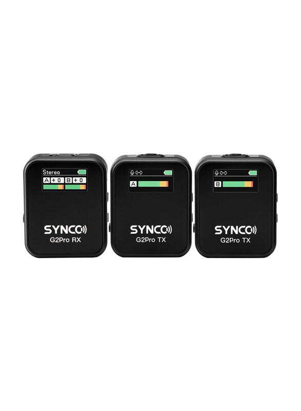 

Synco G2(A2) Pro 2.4GHz Wireless Lavalier Microphone System, SYNCO G2, Black