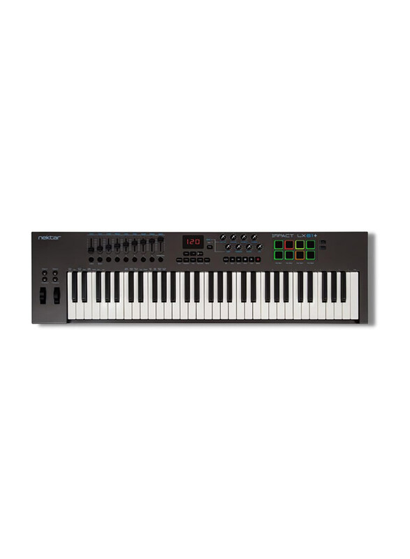 

Nektar Impact LX61+ USB MIDI Keyboard Controller with DAW Integration, 61 Keys, Black