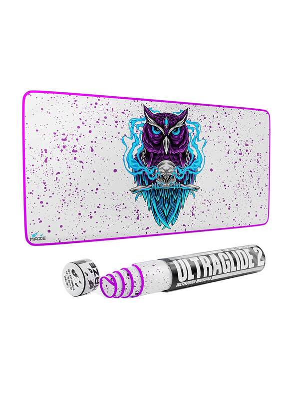

Universal Maze 2XL Extended Ultraglide 2 Night OWL-W Smooth Surface Mousepad for Maximum Control & Speed, Multicolour
