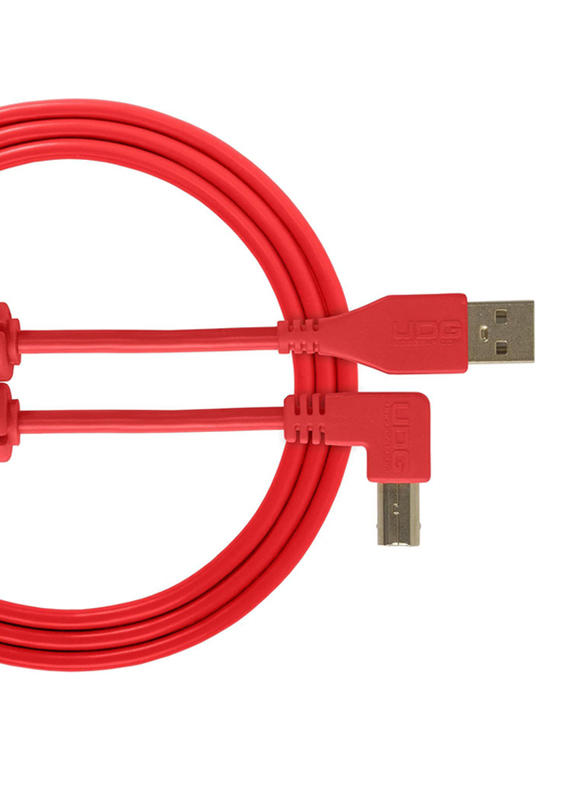 Ultimate Dj Gear 1-Meter High-speed Audio Optimized Cable USB 2.0 (A-B), USB 2.0 A-Male to B-Male Cable, U95004RD, Red