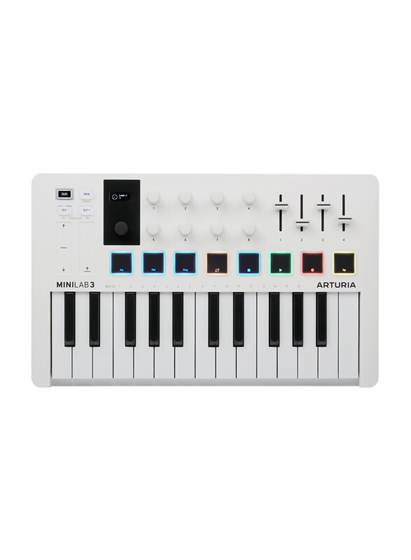 

Arturia Minilab 3 Mini Hybrid Keyboard Controller, 25 Keys, White