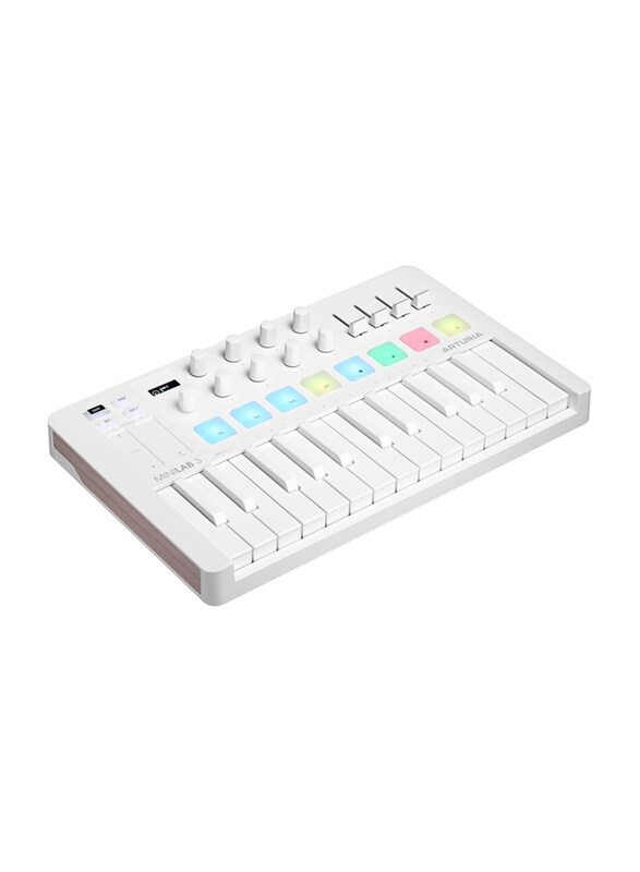 

Arturia MKIII Minilab Alpine Keyboard, 25 Keys, White