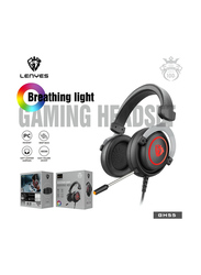 Lenyes GH55 7.1 Surround Sound Gaming Headset for PC PS4 PS5 Switch Xbox One Mobile, Black